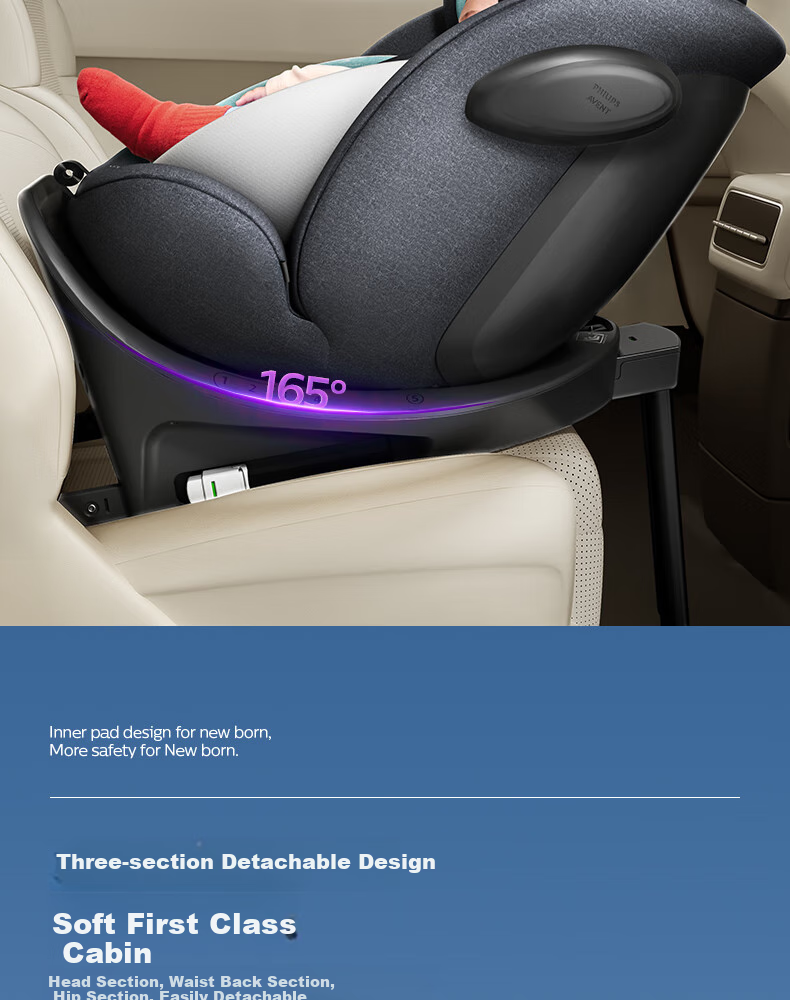 PHILIPS Child Safety Car Seat for Ages 0-12, 360-Degree Rotation, I-Size Certified, ISOFIX Five-Point System 14