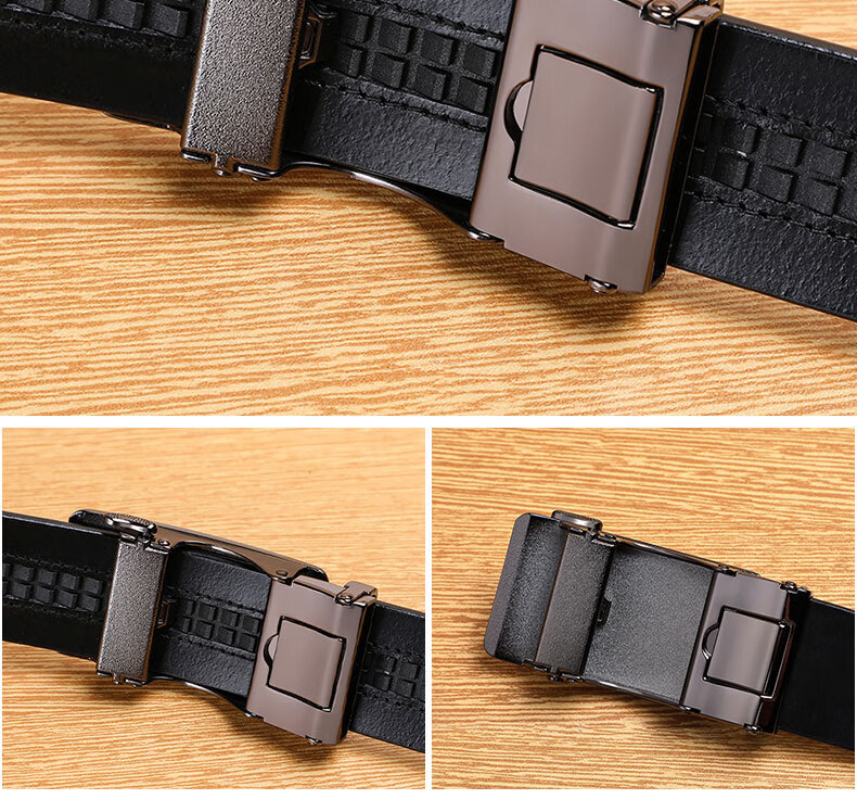 Viney Men's Belt, Top-Grain Leather, No Buckle, Automatic Waistband, Birthday Gift for Boyfriend, Husband, Father, Or Dad 1