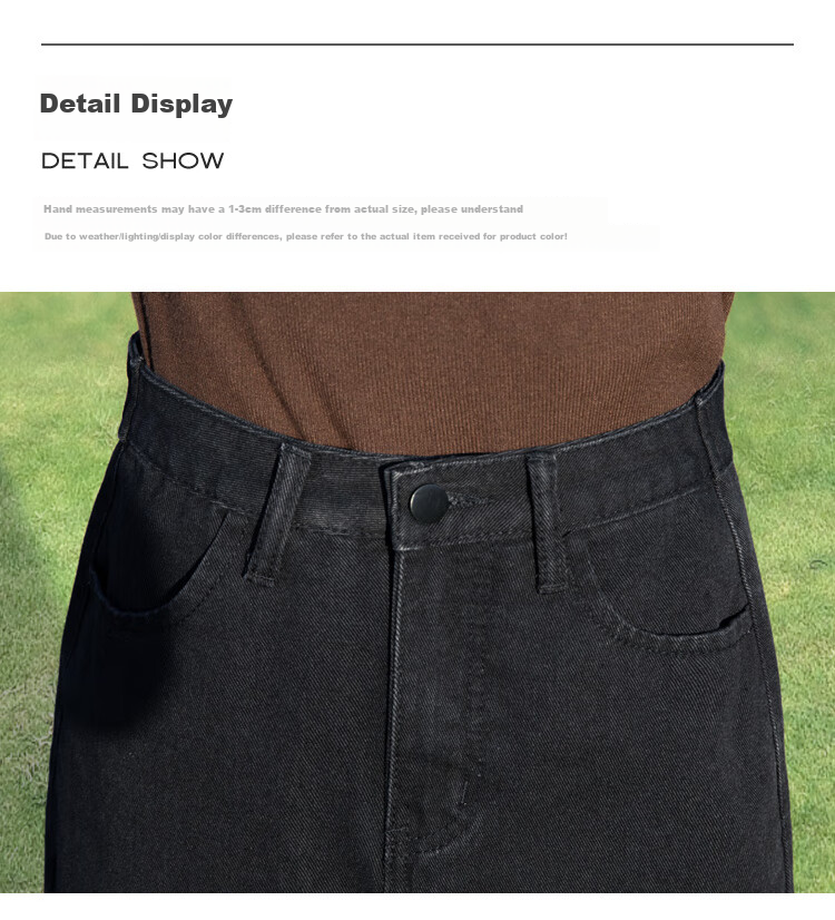 Siboshe High-Waisted Skirt, 2026 Autumn New Women's Clothing, Slit Denim Midi Skirt, Multiple Fabrics Randomly Shipped 11