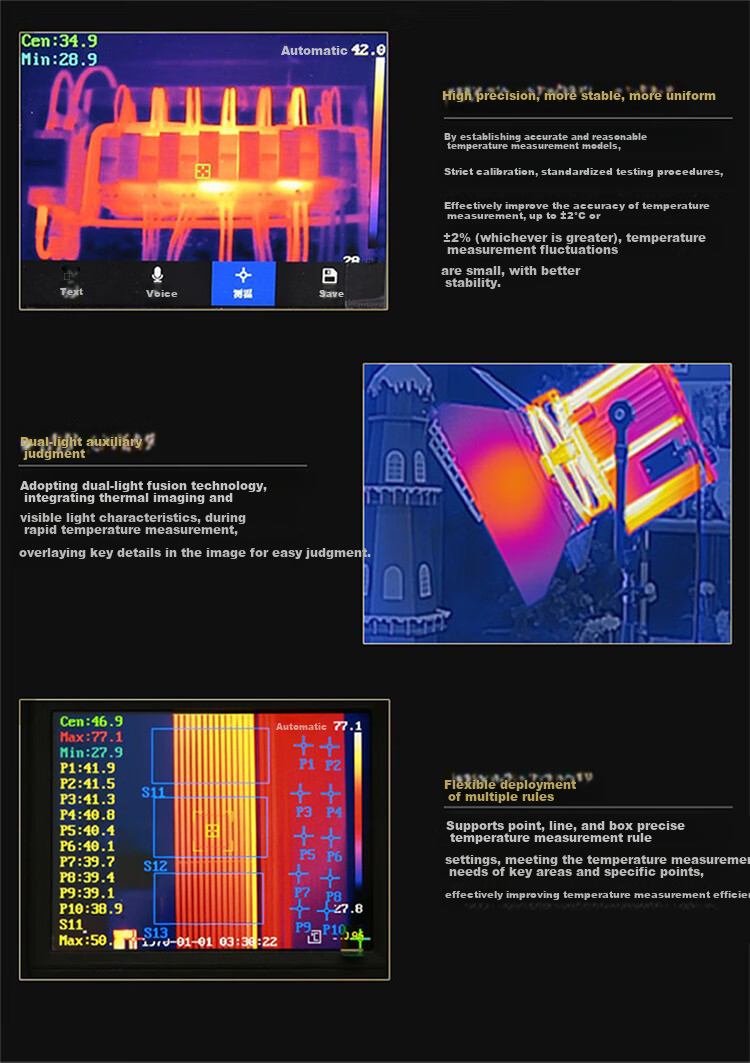 HIKMICRO Thermal Imaging Camera, High-Definition Infrared Thermal Imager, Industrial Temperature Measurement, Power Inspection, Underfloor Heating Leak Detection Device H13PRO 9