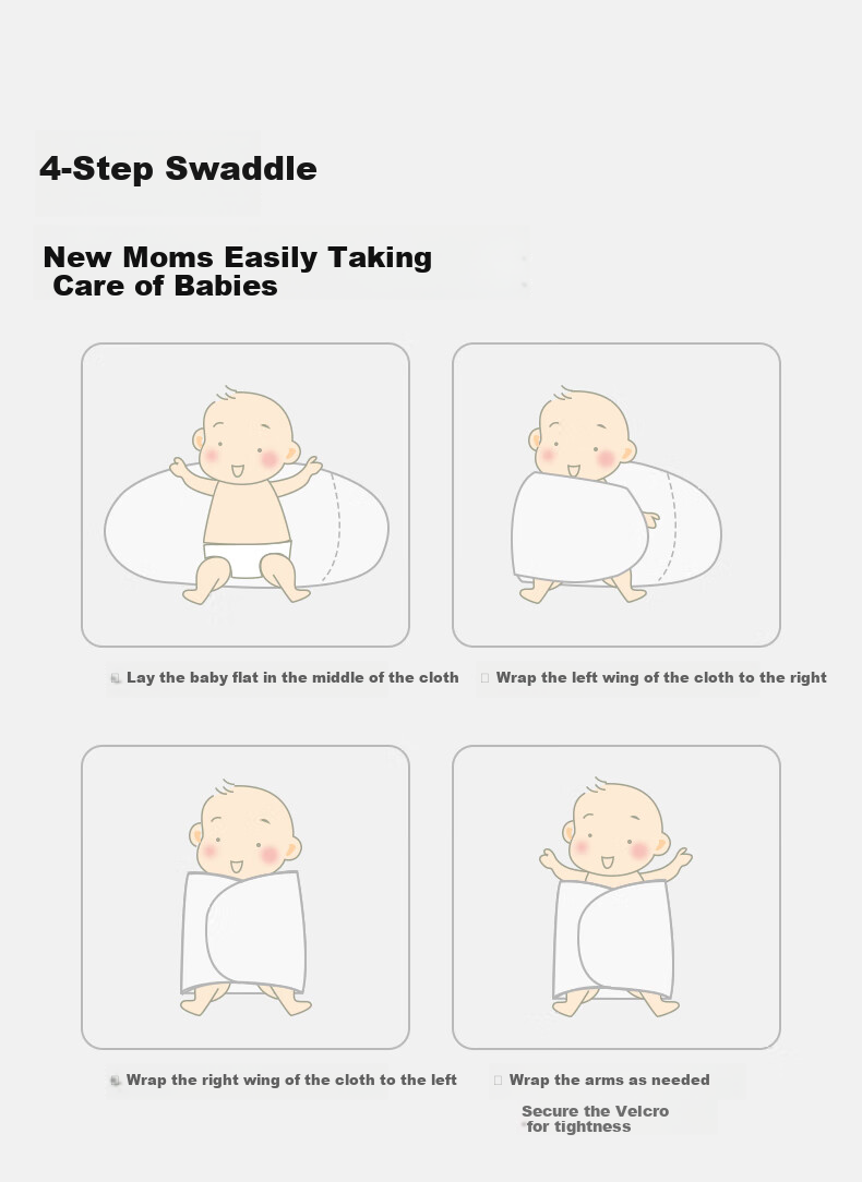 EMXEE Baby Anti-Startle Swaddle, Summer Newborn Infant Swaddling Blanket, Sleeping Bag for All Seasons, Dream Playground Design, 30x74cm 14