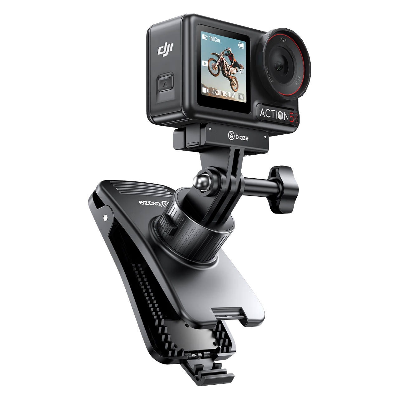 BIAZE DJI Action 5 Pro/6 Backpack Clip, Action 4/3 Sports Camera Backpack Clip, AcePro 2 Chest Mount, First-Person Perspective Shooting, Action Camera Accessories, JS29