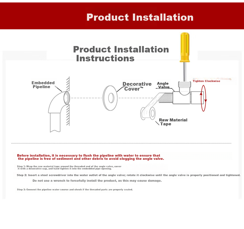 Larsd Dual-Purpose Angle Valve, One Inlet Two Outlets Three-Way Water Distributor, Brass Triangular Valve One-To Brass Body Angle Valve LD112T 15