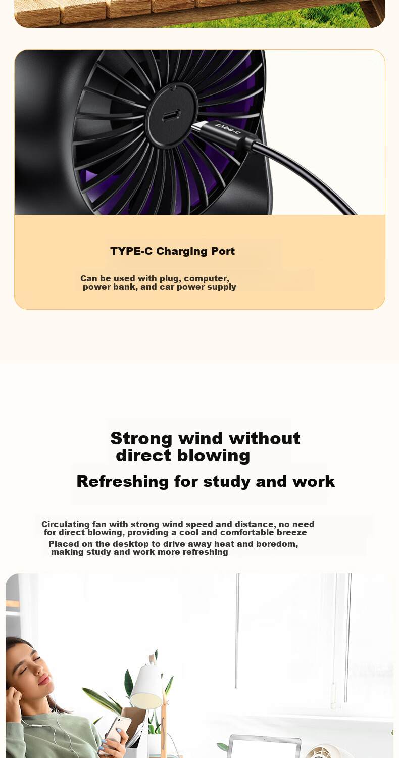BIAZE Desktop Circulating Fan, Wall-Mounted No-Drilling Quiet Circulating Cooling Fan, Adjustable Smart Digital Display, Creative Electric Fan for Office, Dormitory, Kitchen FS25 Deep Space Gray 6