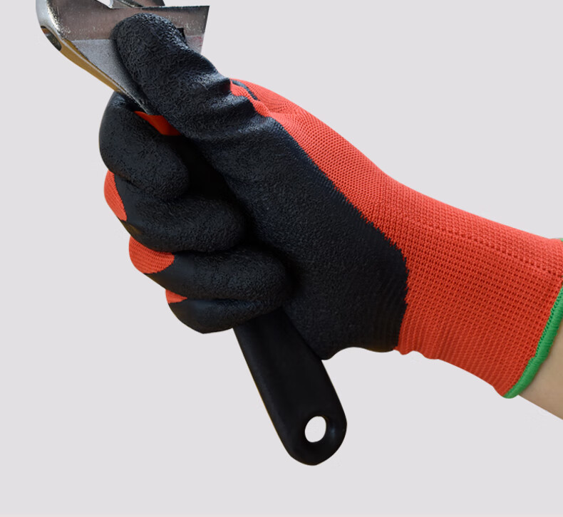 Sailite Latex-Coated Work Gloves, 10 Pairs/pack, Wrinkle-Resistant Latex, Oil-Resistant Non-Slip, for Construction, Moving, Hardware, Gardening, EA-410 Size 8 2