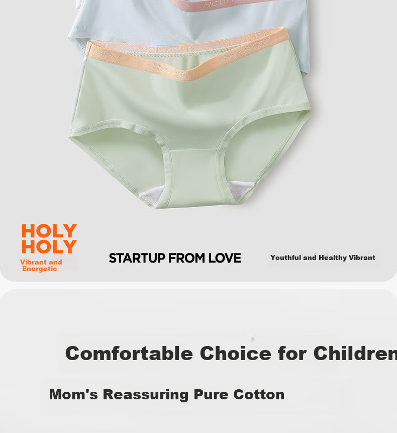 Hzasz 4-Pack Girls' Underwear, Pure Cotton, for Ages 13-15, Puberty Shorts, High School Teenage Girls' Triangle Panties 3