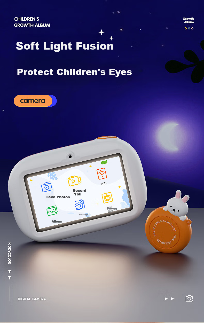 KIDDYCOLOR Children's Cartoon Camera (Unicorn 64GB), Digital CCD Student Toy, Dual Cameras, Touchscreen, WIFI Transfer, for Girls 9