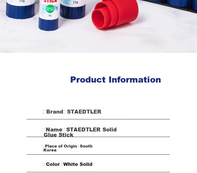 STAEDTLER 22g High-Adhesion Solid Glue Stick, Quick-Drying Durable Handcraft DIY Learning Stationery Office Supplies Back-To Essential 920122 2