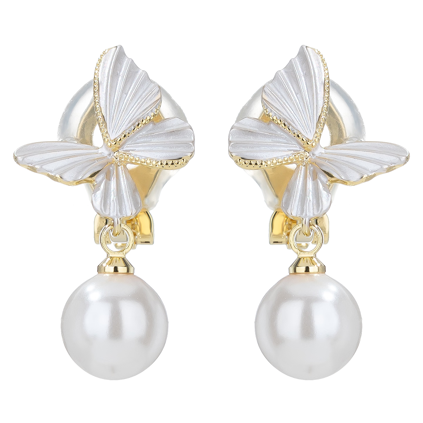 Qlady New Year Butterfly Clip-On Earrings for Women No Piercing 2026 Elegant Unique Ear Drops Birthday Gift