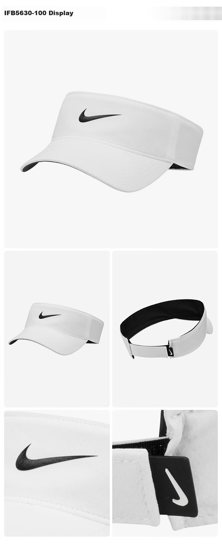 NIKE Unisex Visor Cap, UNK DFADV ACE VISOR U SAB P Sports Hat, FB6443-010, M/L 2