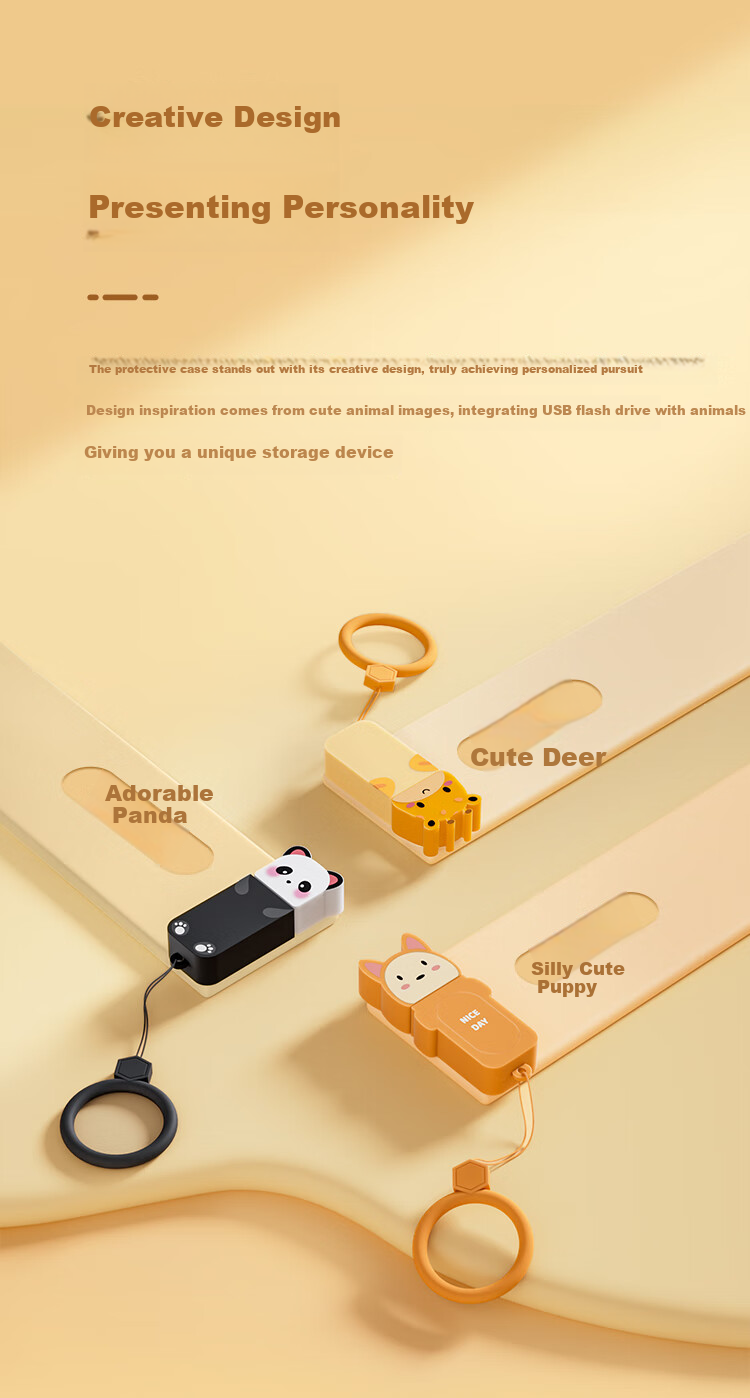 HP 128GB Adorable Puppy USB Flash Drive, Cute Dog Design, High-Speed Transfer up to 220MB/s, Mini USB Drive for Couples, Office, Students, Car, Computer And Phone 3