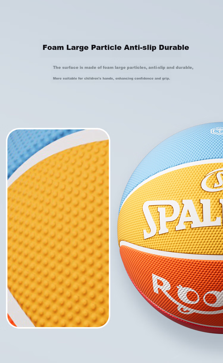 JD Original | Spalding Co-Branded Kids Size 5 Basketball, Children's Elementary School Rubber Basketball, Size 5 Ball 4