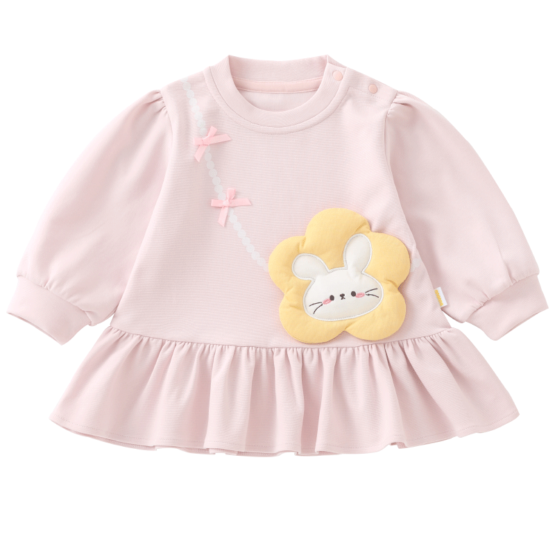 DUUDUU Kids Sweatshirt Autumn Clothing Girls Baby Sweet Princess Top Toddler Long Sleeve Outerwear Pink Size 73