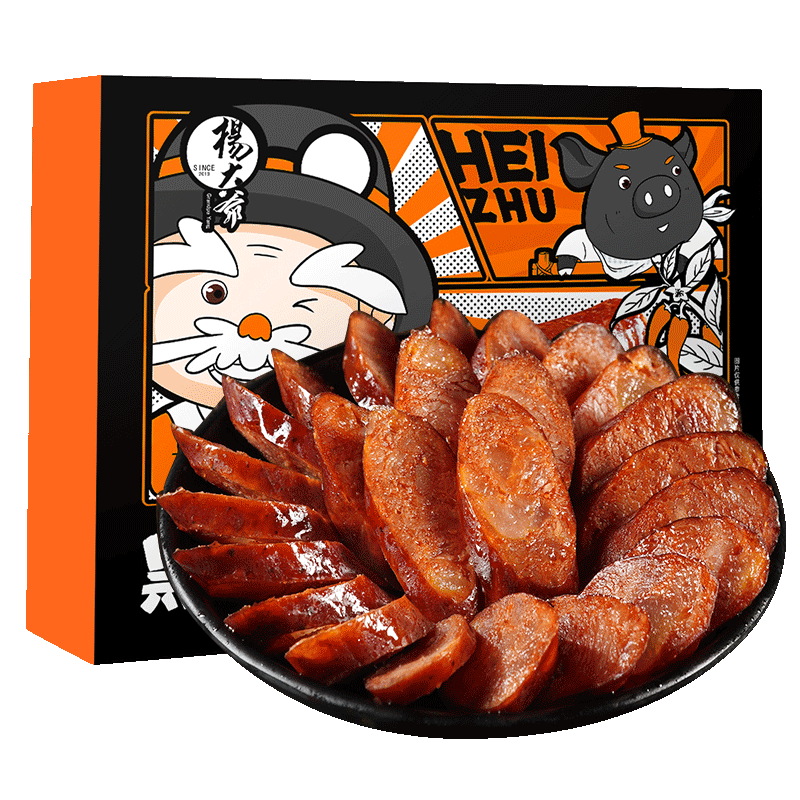 杨大爷四川特产腊肠微麻辣黑猪香肠400g