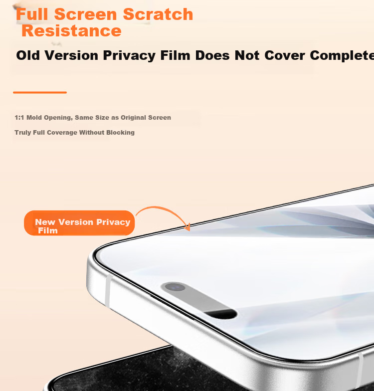 ESCASE Privacy Screen Protector for IPhone 17 Tempered Glass Film Anti-Peeping Anti-Glare Full Coverage HD Ultra-Thin Glass Privacy Protection Film for IPhone 17 7