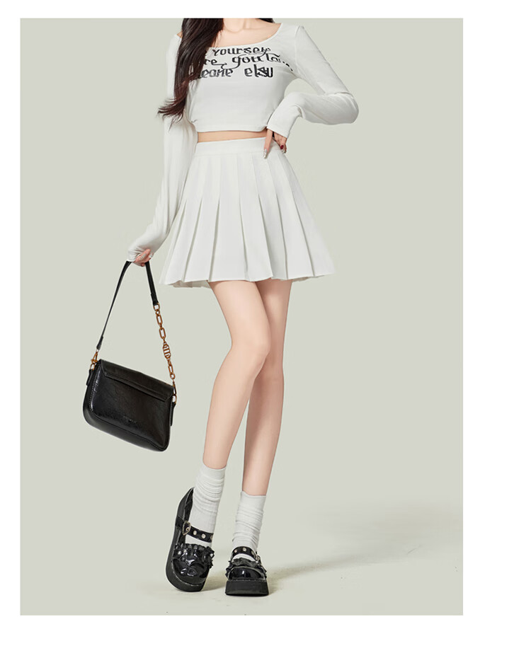 Ziyu Style Pleated Skirt for Women Petite High Waist Slimming Anti-Exposure Blazer Mini Skirt 2026 New Summer Bodycon Half Skirt 24