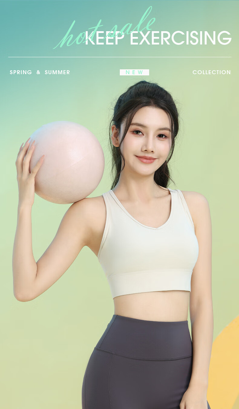 Baisirong Professional Women's Sports Bra Slim Running Yoga Fitness One-Piece Tank Top 1