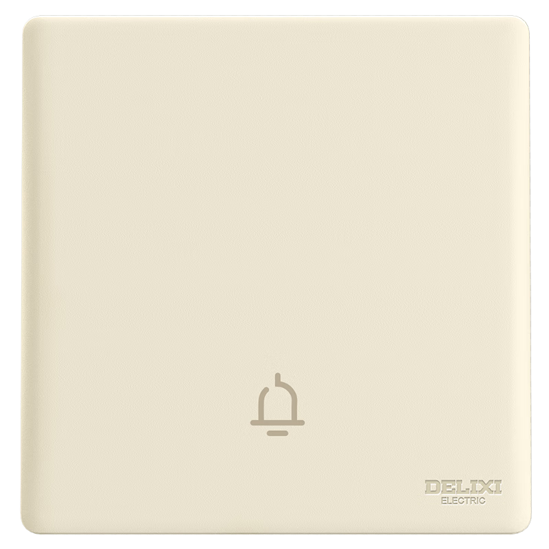 DELIXI CD806 Matte Frosted Cream Style Large Panel Doorbell Switch Weak Current Silver Osmanthus Yellow
