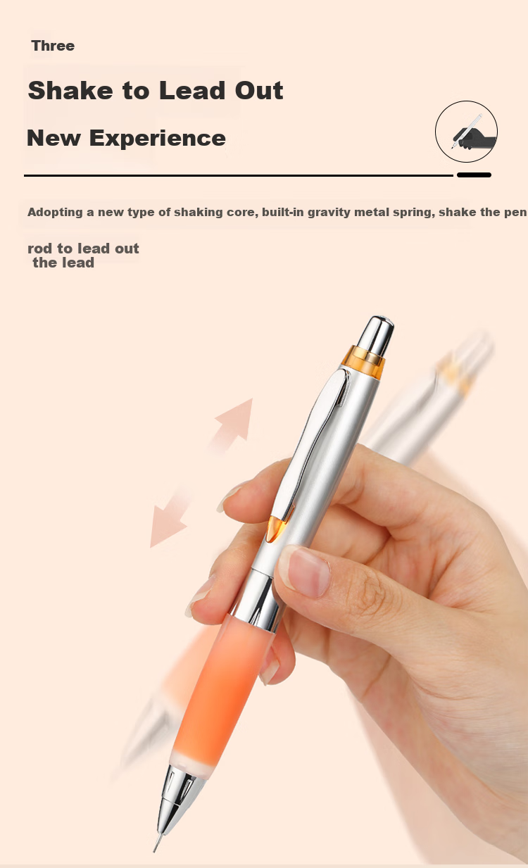 Uni Mitsubishi Automatic Lead Soft Rubber Pencil with Wobble Grip for School And Study M5-617GG 0.5mm Silver Barrel Black 1 Piece 4