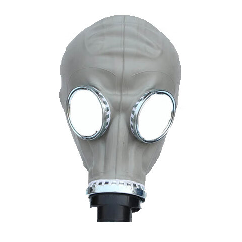 Hulidun Rubber Ghost Face Gas Mask Full Facepiece with Paint, Chemical, Disinfection, Formaldehyde Protection, Old Style Gas Mask Fully Sealed Face Shield Full Mask + 0.5m Air Hose + No.1 Canister