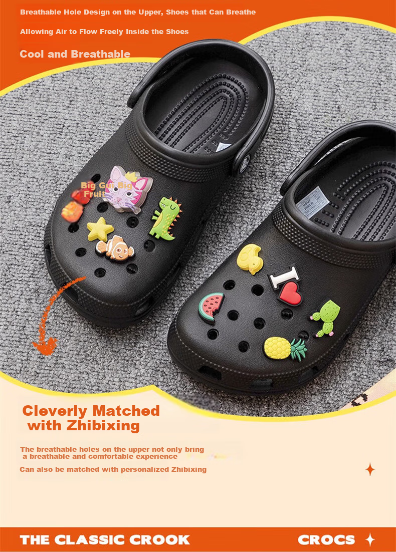 CROCS Unisex Classic Clog Outdoor Casual Fashion Trendy Beach Sandals Slippers 10001-100 Size 43-44 5