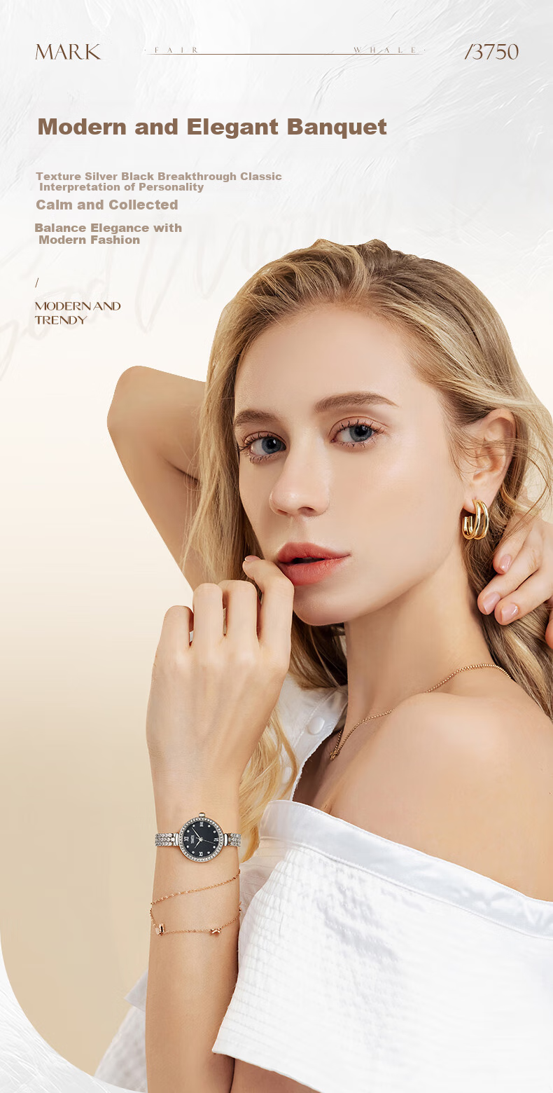 MARK FAIRWHALE Women's Watch, Top Ten Famous Watches, Small Dial, Chinese Brand Light Luxury Wristwatch, Birthday Gift for Girlfriend 9