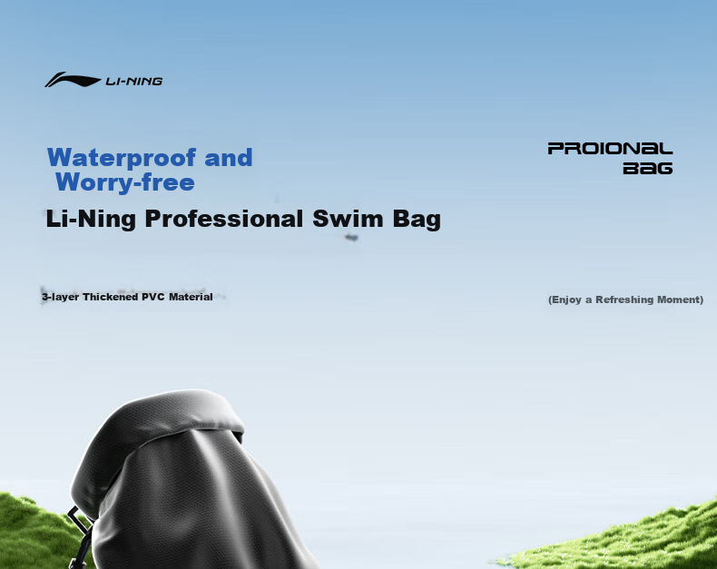 Li-Ning Swimming Storage Bag, Large Capacity Swim Bag, Waterproof Backpack for Men And Women, Swimming Equipment, 7292 Yellow 1