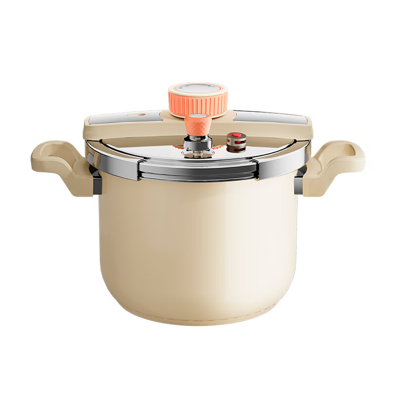 TIANXI Explosion-Proof 8L Pressure Cooker Household 304 Stainless Steel Single-Handed Gas and Electric Compatible Pressure Cooker for 4-8 People