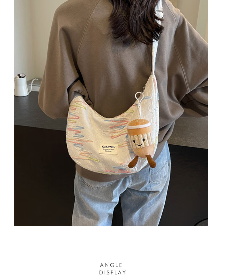 Aiqinghai Handbag, Women's Crossbody Bag, Dumpling Bag, Canvas Bag, Commuter Brand, Birthday And Mother's Day Gift, Practical Present for Mom 13