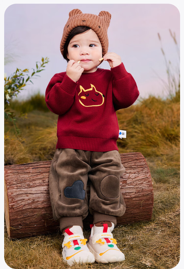 Minibala 【Soft Sweater】Unisex Kids Children's Soft Skin-Friendly Knitwear 2025 Autumn Winter New Knit Sweater 17
