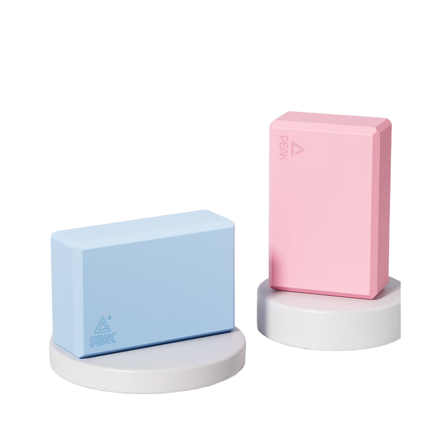 Peak Yoga Block High-Density Eco-Friendly Dance Brick Children's Practice Foam Brick Adult Yoga Aid Tool Pair Pink Blue