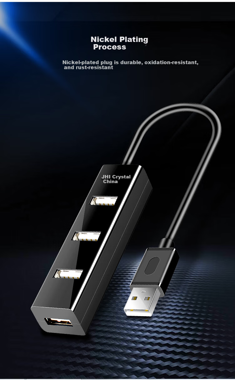 Jinghua JH USB3.0 High-Speed Multi-Port Hub, One-To Multi-Functional Expansion Adapter, for Laptops And Desktop Computers, Hub Extender Converter, Black, 1 Meter, Z414C 9