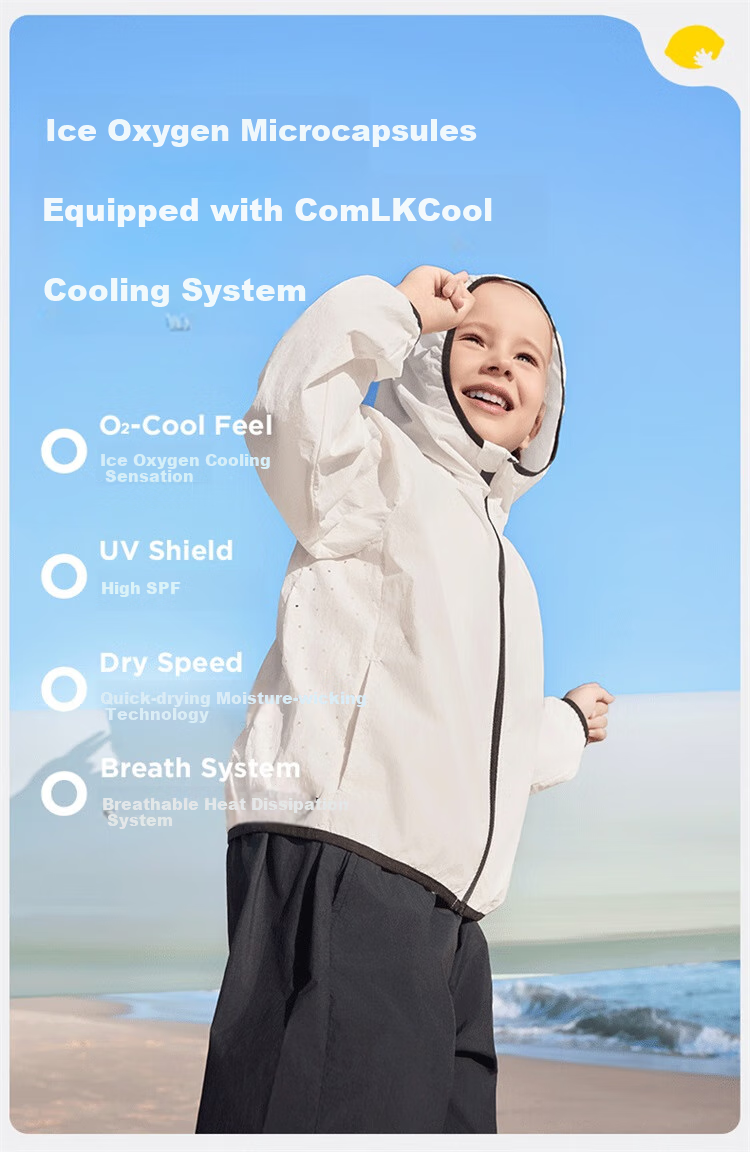 Lemonkid Children's Sun Protection Clothing, Cool And Breathable, Boys And Girls Sun Protection Garment, UV-Resistant Baby Skin Coat, Moon Smoke Purple, Size 110 5