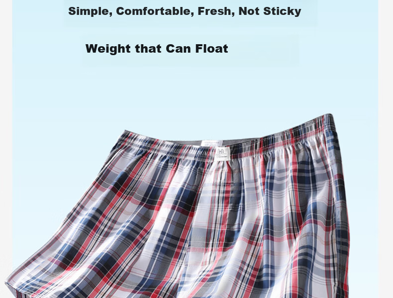 Hengyuanxiang [100% Pure Cotton Aladdin Pants] Men's Underwear, Men's Sleep Shorts, Home Wear, Large Size Boxer Briefs, Four-Corner Shorts 12