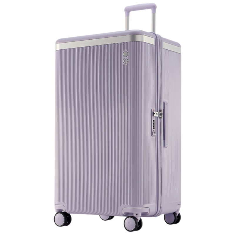 Echolac Square Luggage with Removable Washable Lining Large Capacity Trolley Case PC142KU Purple 26 Inch