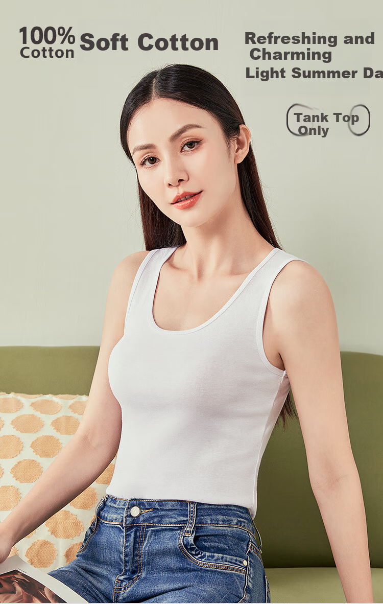 MiiOW Women's Spaghetti Strap Tank Top, Summer Pure Cotton 100%, Sexy Backless Inner Wear, Sleeveless Undershirt, Outerwear, Black 1