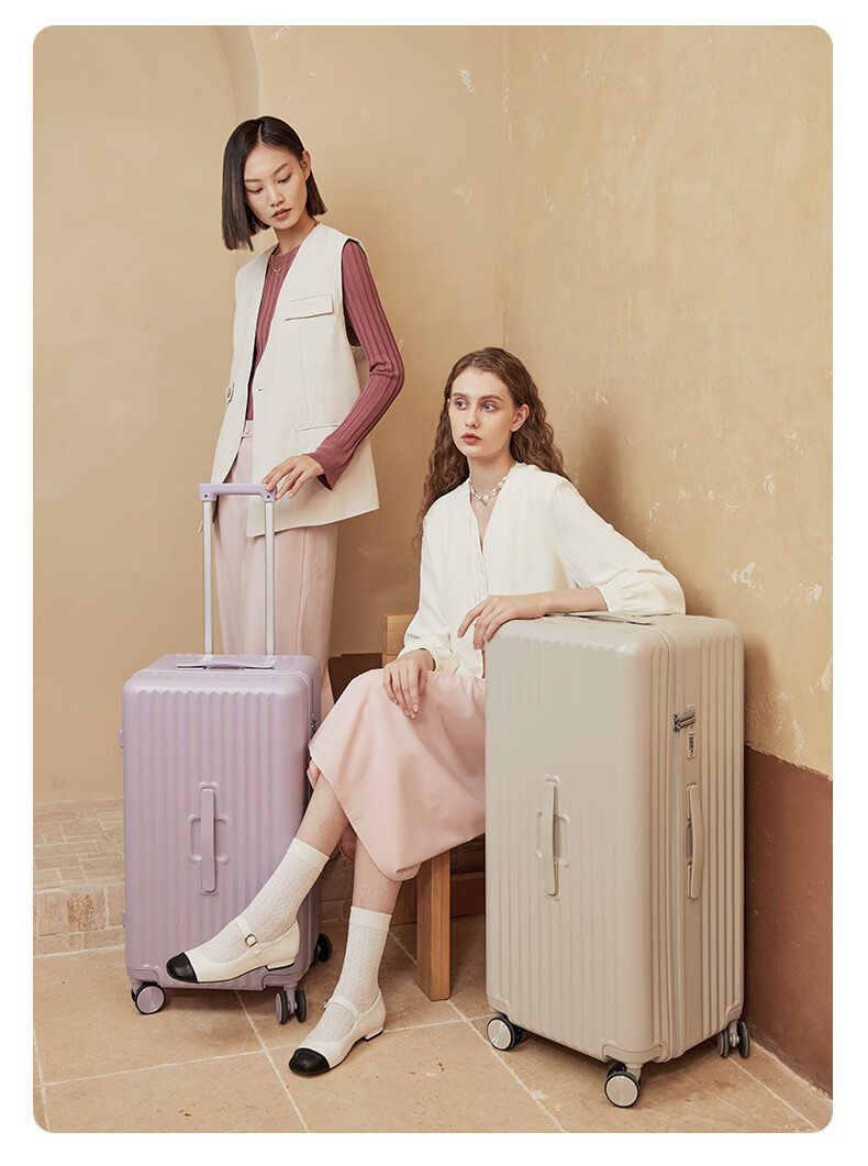 KALA·Y Luggage, 28-Inch Large Capacity Cube Suitcase, Trolley Case for Men And Women, Travel Suitcase for College Students, Dormitory Lockable Suitcase 9