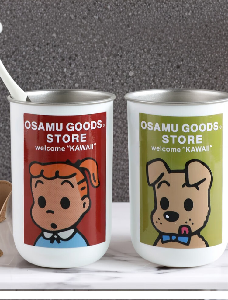 KATEI STORY Japanese 304 Stainless Steel Mouthwash Cup Toothbrush Cup for Children Couples Household Student Wash Cup 5