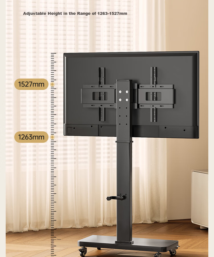 Enlipu TV Stand, Mobile 40-80 Inch Horizontal And Vertical Screen, 90° Rotation, Height Adjustable, Floor-Standing TV Mount, Monitor Bracket Suitable for Multiple Brands of TVs 7