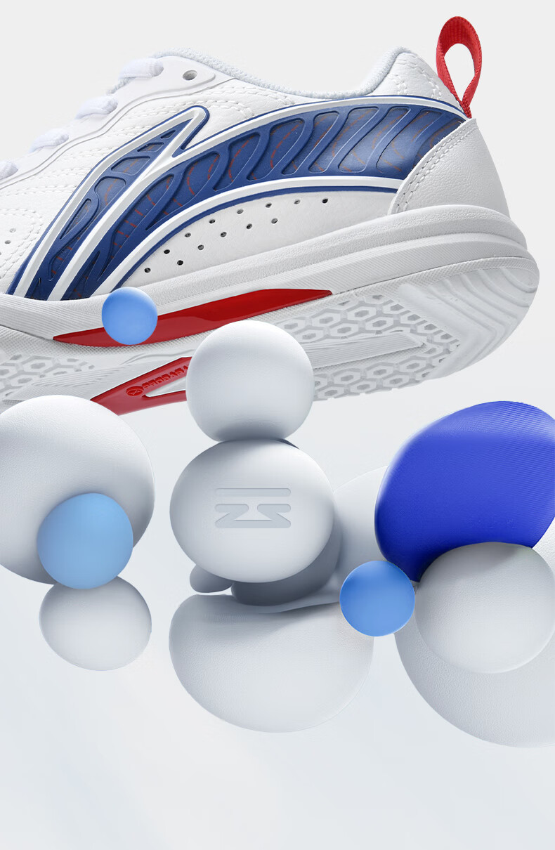 Li-Ning Table Tennis Shoes Eagle Eye 3.0, Non-Slip, Wear-Resistant, Breathable, Professional Training Sports Shoes, Unisex Style, White/gold Color, Size 38 6