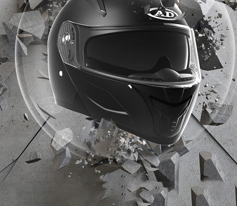 AD Motorcycle Flip-up Helmet 3C Certified Unisex Four-Season Flip-up Helmet Class A Winter Anti-Fog Full Face Motorcycle Helmet Summer Electric Scooter Safety Helmet K9 Black Red Dust 10