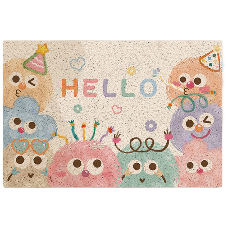 Aijiepus Loop Entrance Door Mat Non-Slip Cuttable Floor Rug 80x120cm