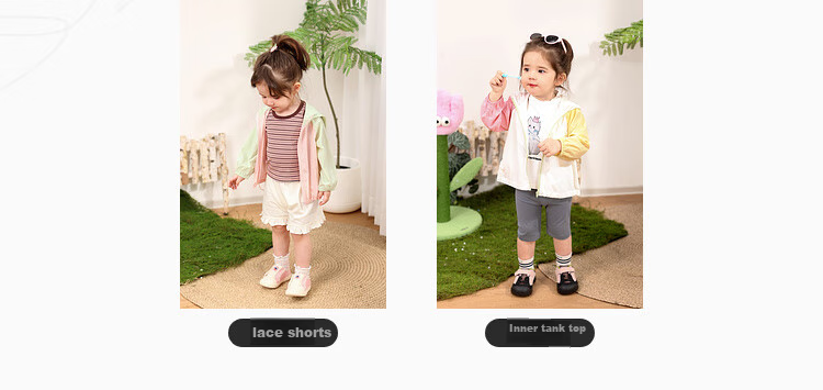 LUSON Children's Clothing, Baby Girl Sun Protection Jacket, Summer New Style UV-Resistant Infant Versatile Hooded Coat 3