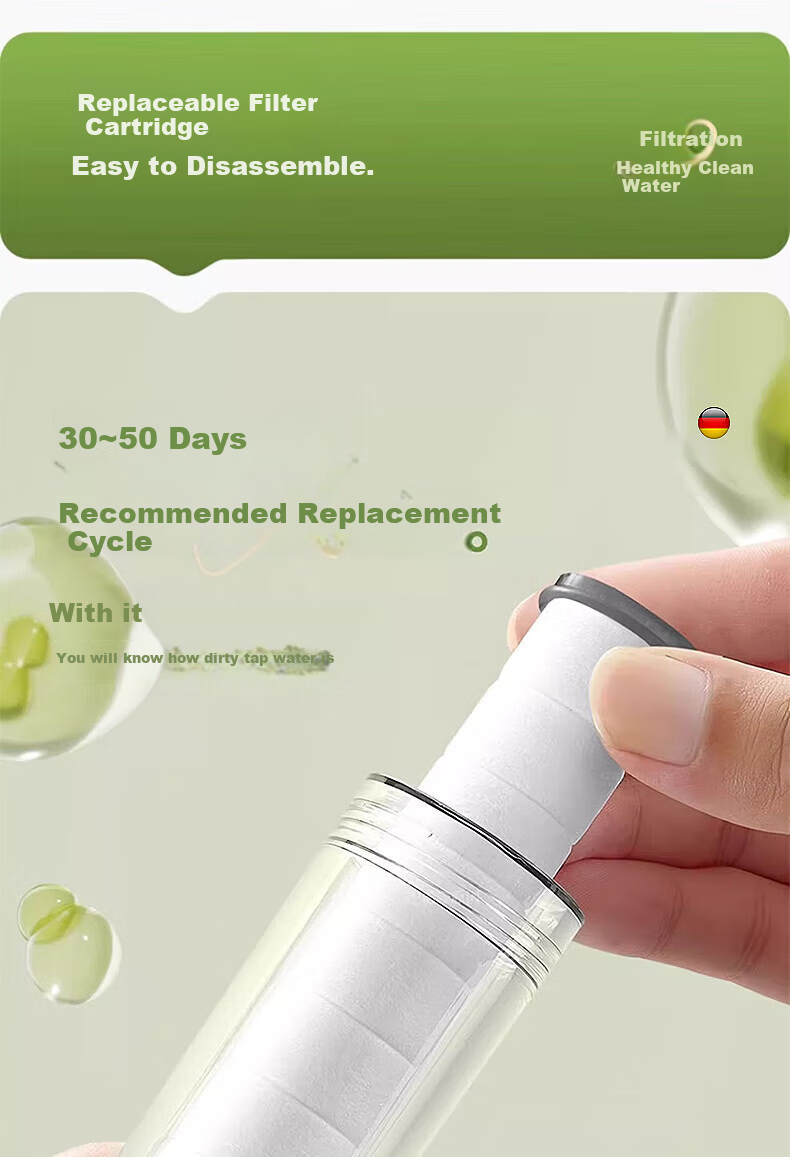 X-GRKE [Germany] Pressurized Filter Shower Head Filter for Home Use, Handheld Shower Head, Removes Residual Chlorine, Skin-Friendly 14