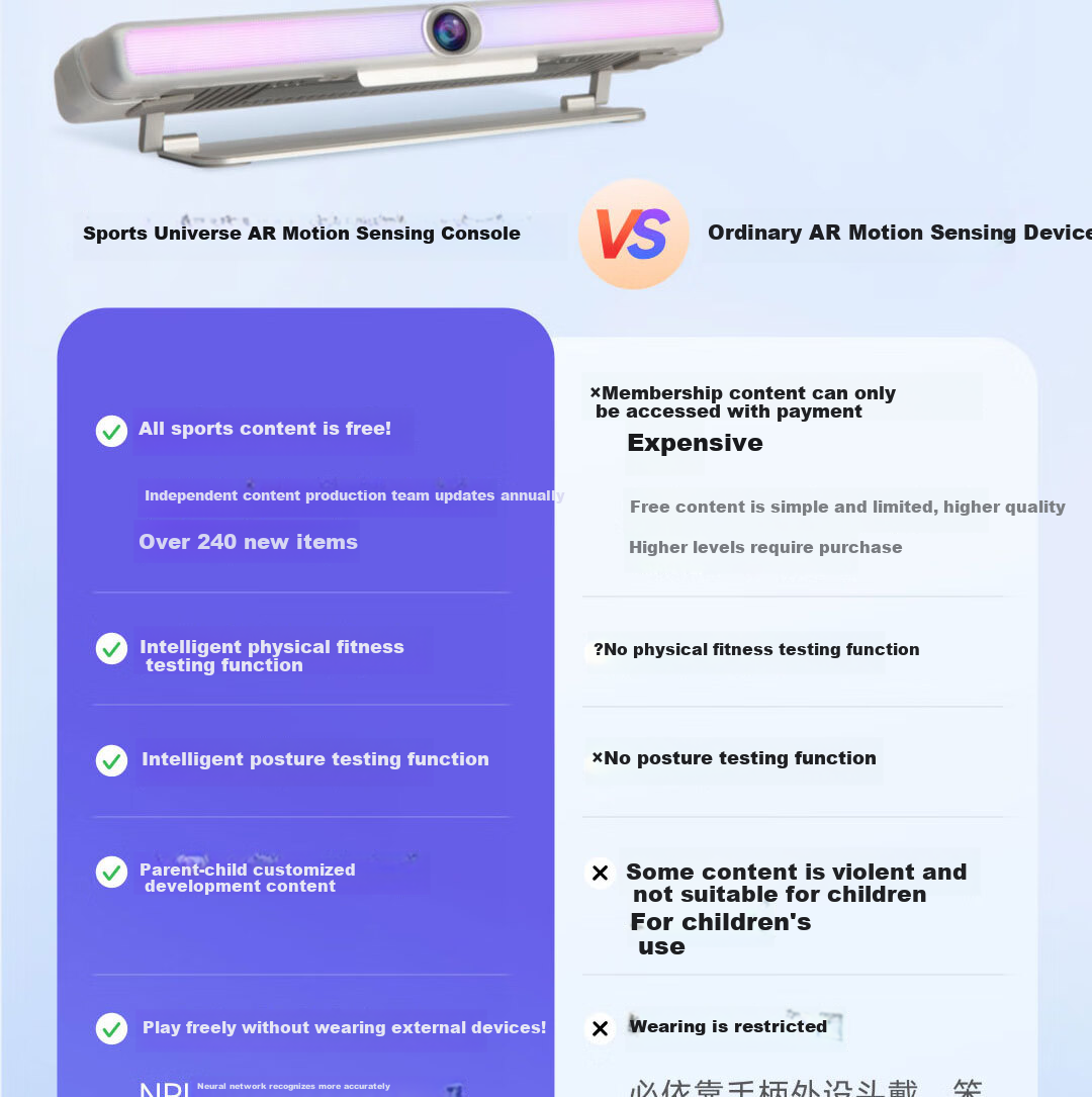 Yundongyuzhou AR Motion Gaming Machine Enlightenment Device, Children's TV Game Console, Parent-Child Interaction for Ages 3-6, Simple Operation, Anti-Addiction, 618 Birthday Gift 20