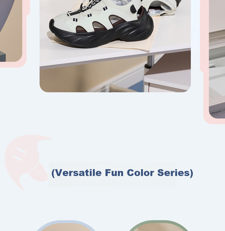 361° Sports Slippers, Thick-Soled Crocs-Style Clogs for Women, Summer Outdoor Water-Walking Mary Jane Sandals, 682526715-1 4