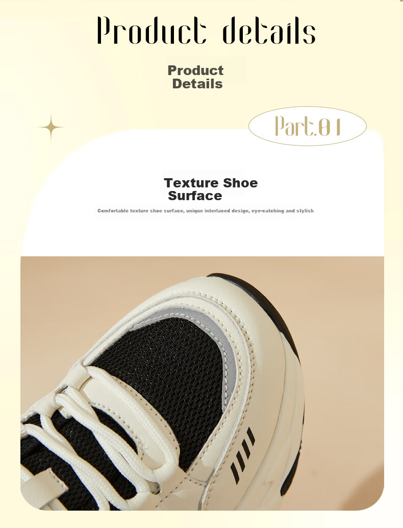 Yierkang Women's Shoes, Spring And Summer Thick-Soled Dad Shoes, Versatile Panda Shoes, Soft-Soled Comfortable Outdoor Casual Sneakers 5