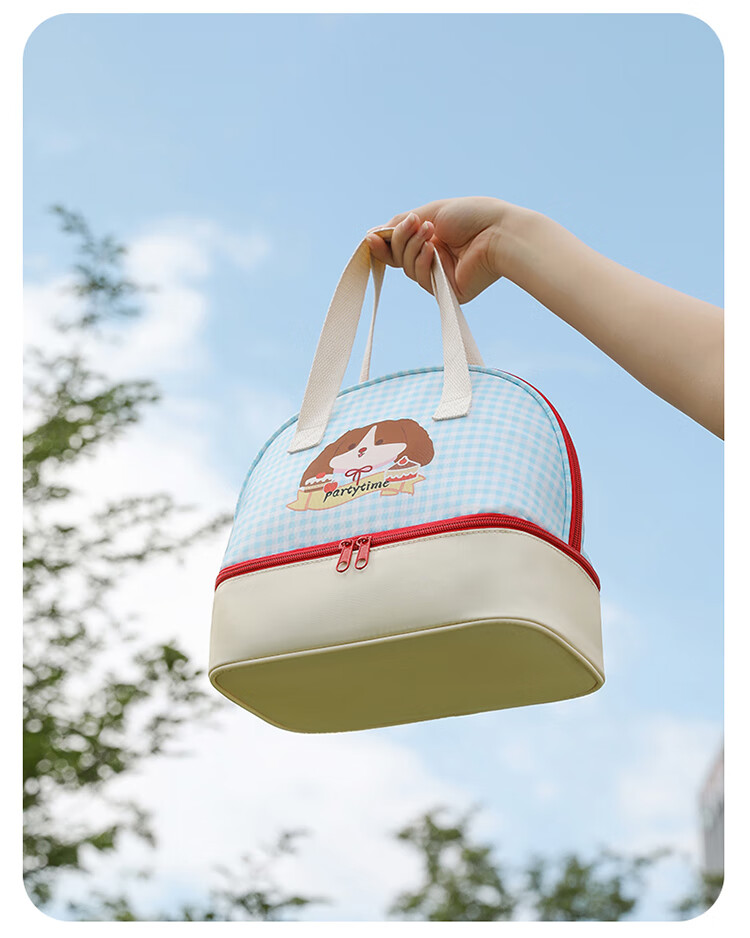 Banzheni Lunch Box Bag, Bento Bag, Food Storage Container, Large Capacity Handheld Bag with Aluminum Foil, Cold/Hot Insulation Bag, Milk Storage Bag, Storage Pouch 2