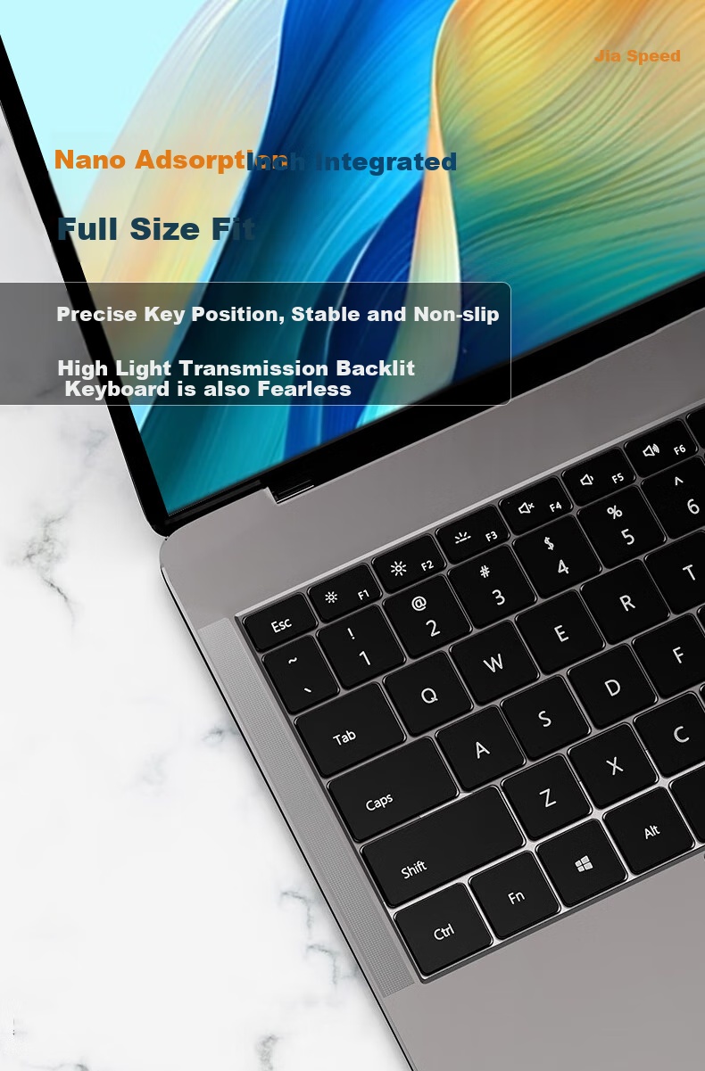 Jiasu Huawei MateBook D16/D16SE Version 2026/25 Black Keyboard Protector Film, 16-Inch Laptop Keyboard Protective Sticker, Black Dust Cover, Non-Fall 1