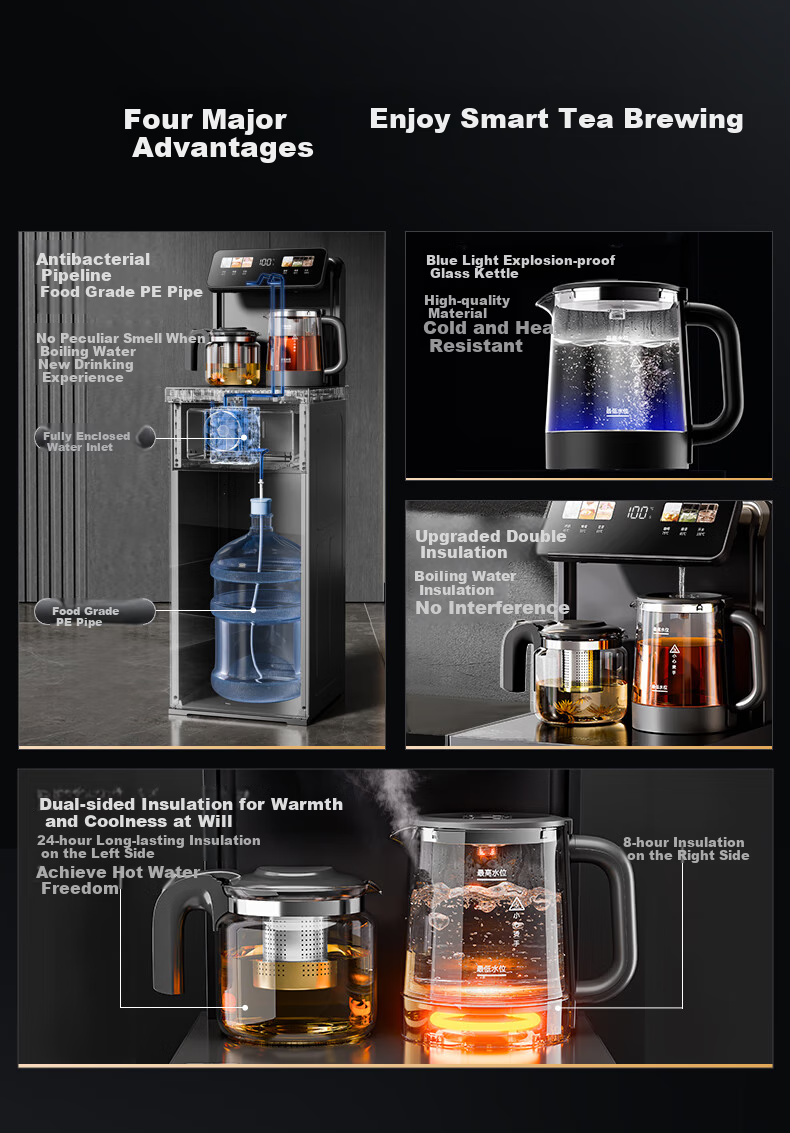 TRULIVA Tea Bar Machine, Water Dispenser for Home Use, Multifunctional Office Floor-Standing Bottom-Loading Water Tank, Fully Automatic Intelligent All-In Kettle, Tea Bar Cabinet, High-End Living Room Model, New for 2026 3